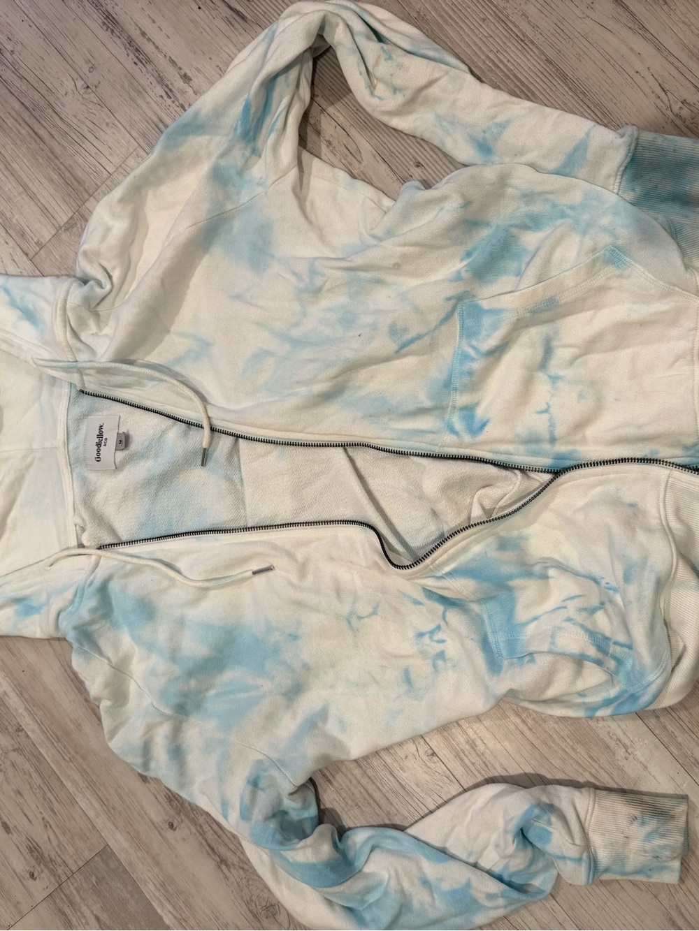 goodfellows Blue Tie-Dye Zip Hoodie -